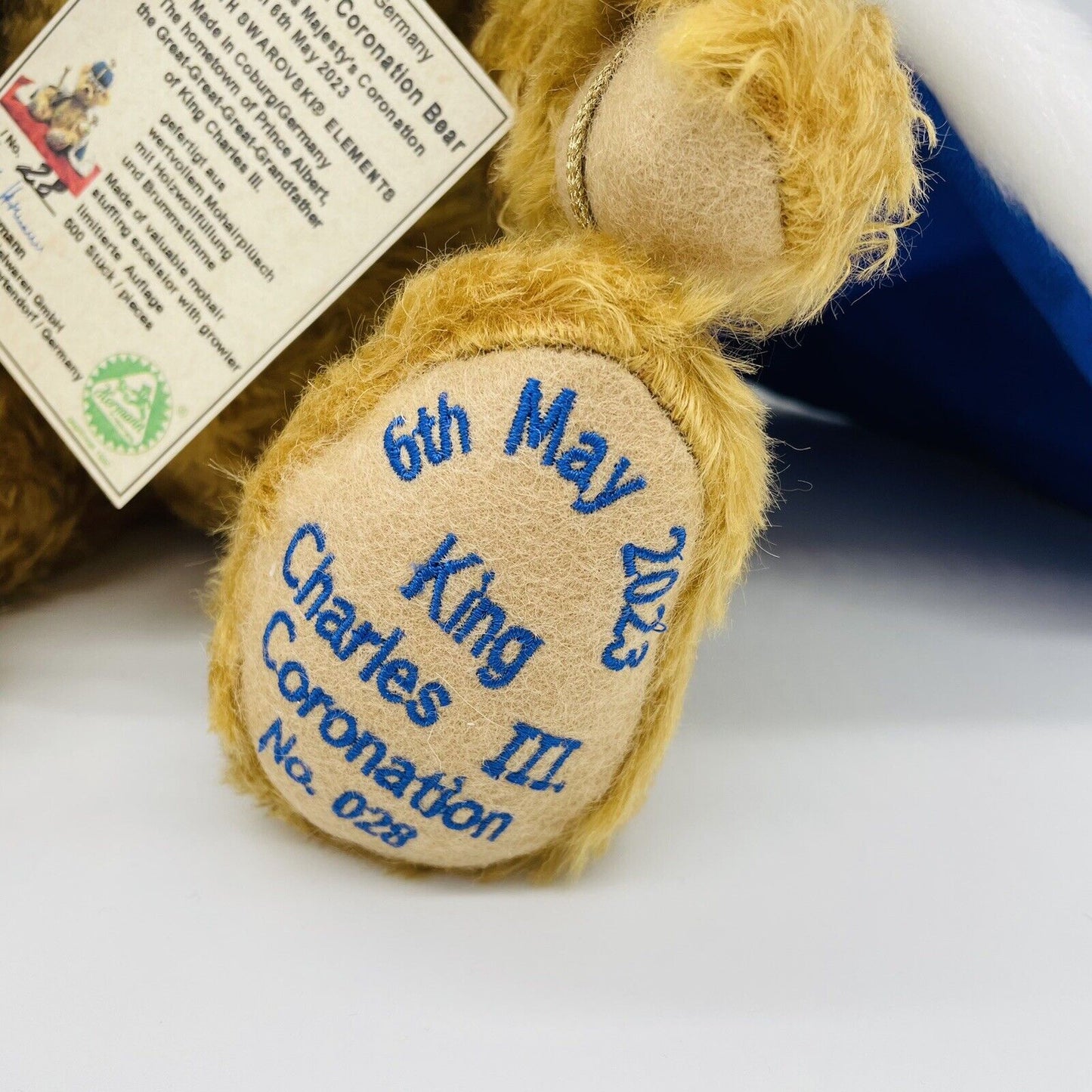 Hermann Coburg Teddybär King Charles III. Coronation Bear limitiert 500 aus 2023