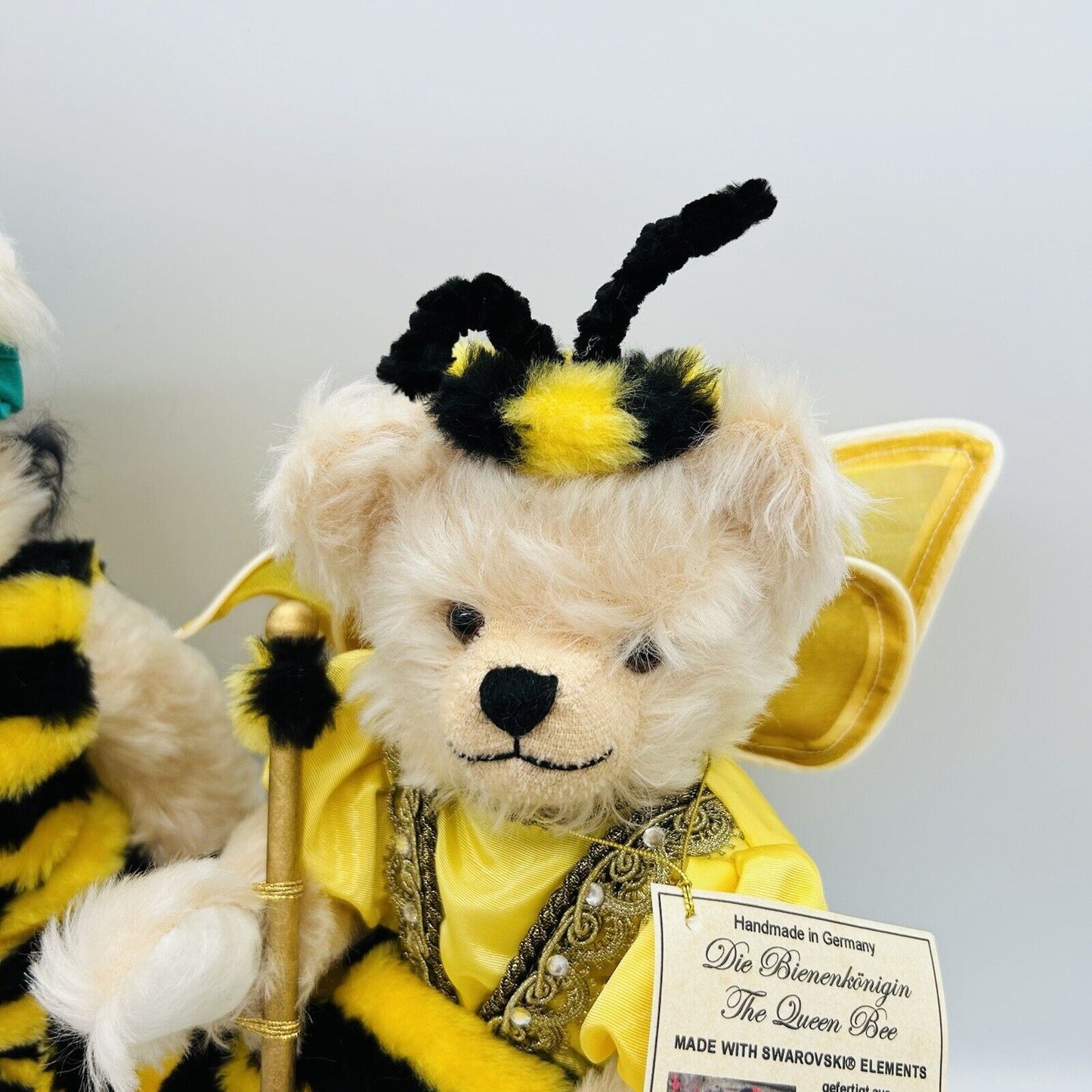 Set Hermann Coburg Bienenkönigin und Hummel Heinrich limitiert 50 32 cm Mohair