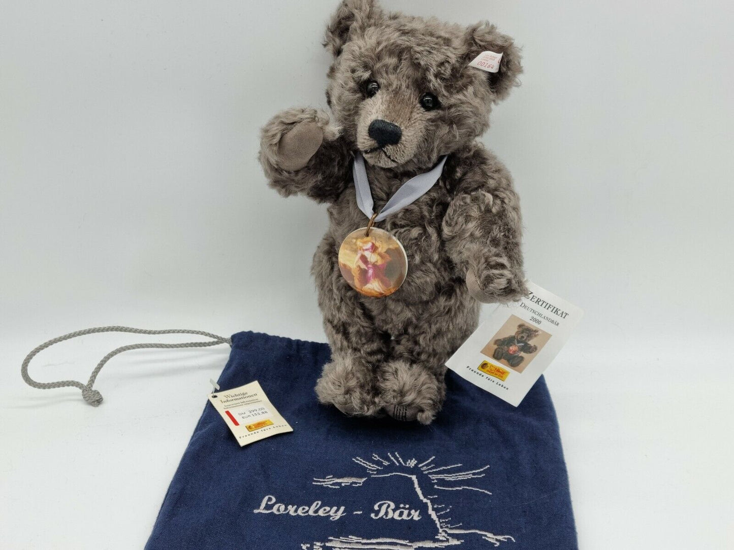 Steiff Deutschlandbär 2000 Teddybär Loreley 30 cm 670480 Zertifikat Staubbeutel
