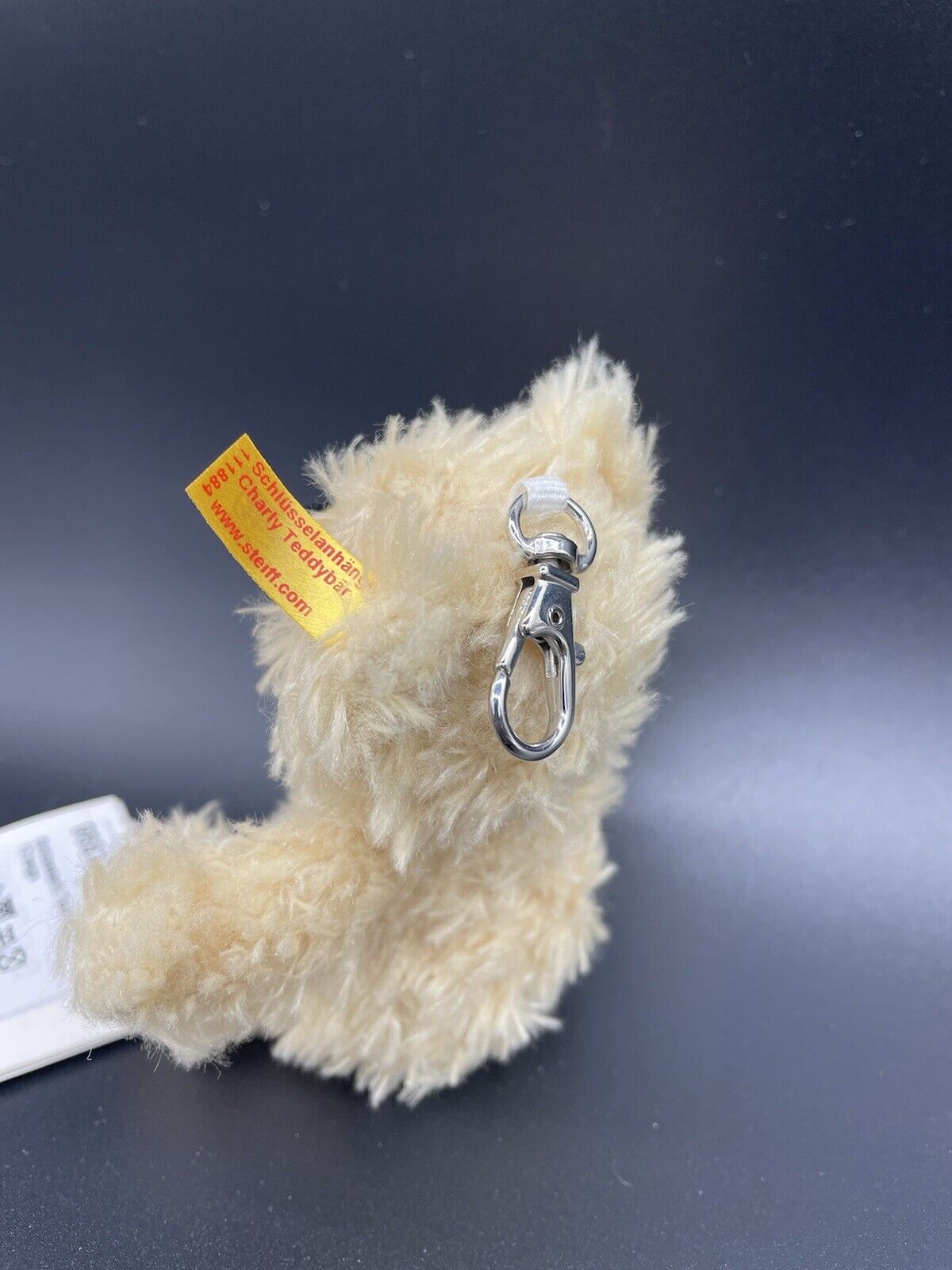 STEIFF Teddybär Schlüsselanhänger Plüsch Charly 12 cm NEU Herz KFS Knopf im Ohr