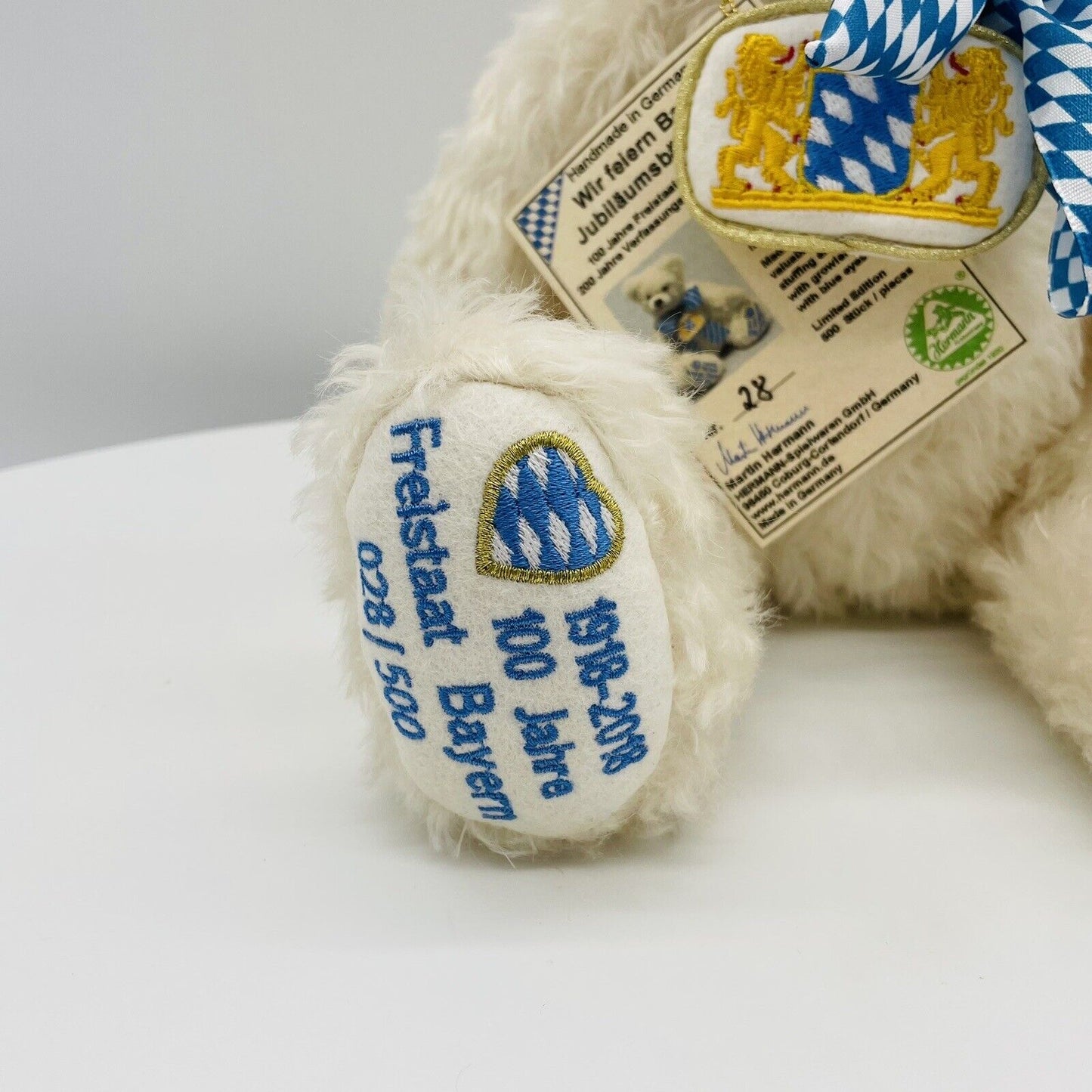 Hermann Coburg Teddybär Wir feiern Bayern limitiert 500 aus 2018 36cm