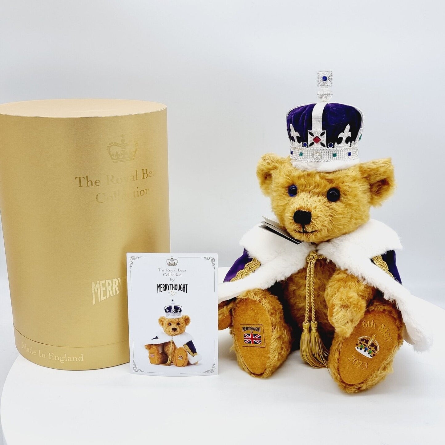 Merrythought Teddybär King Charles III Coronation Bear limitiert 2023 36 cm