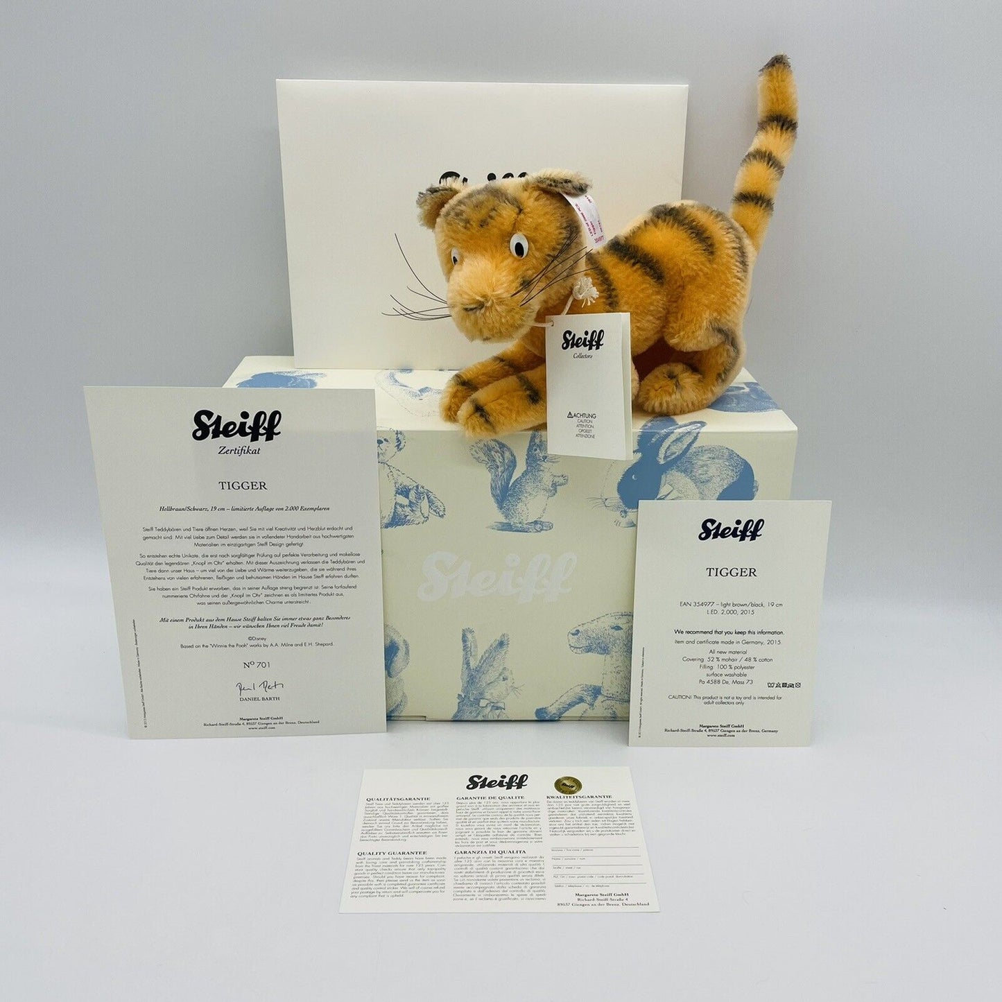 Steiff Tigger 354977 19cm limitiert 2000 Winnie Pooh Christopher Robin aus 2015