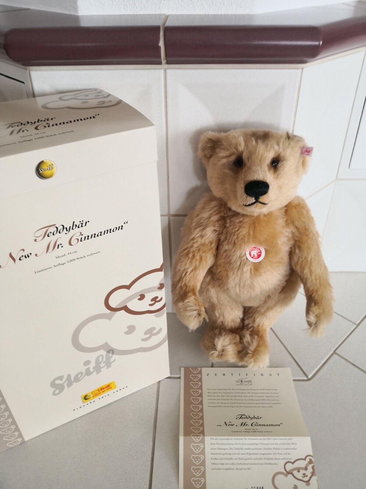 Steiff Teddybär New Mr. Cinnamon 44 cm limitiert mit OVP und Zertifikat 038846