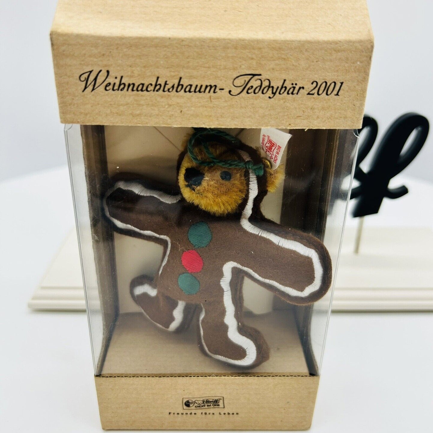 Steiff 670947 Weihnachtsbaum Teddybär 2001 10 cm Zimt 2001 limitiert 5000