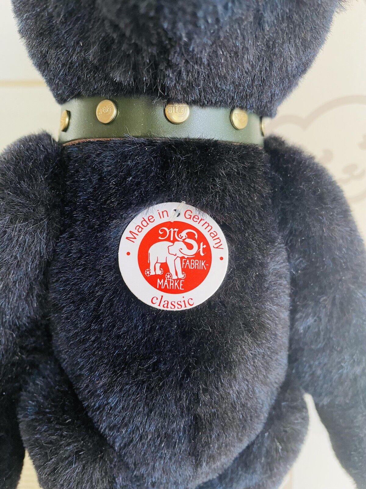 Steiff Teddybär mit Halsband EAN 038280 blau 32 cm limitiert 2007 Zertifikat