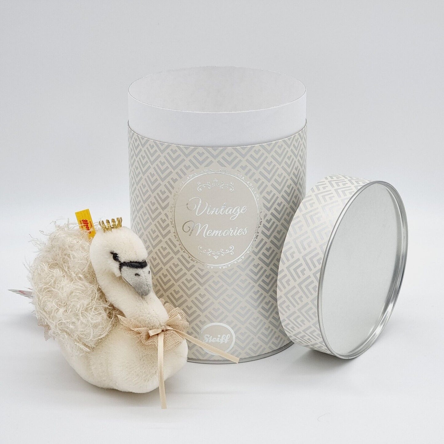 Steiff Schwan 026744 Vintage Memories Silke Tier Classic Geschenkbox 12 cm