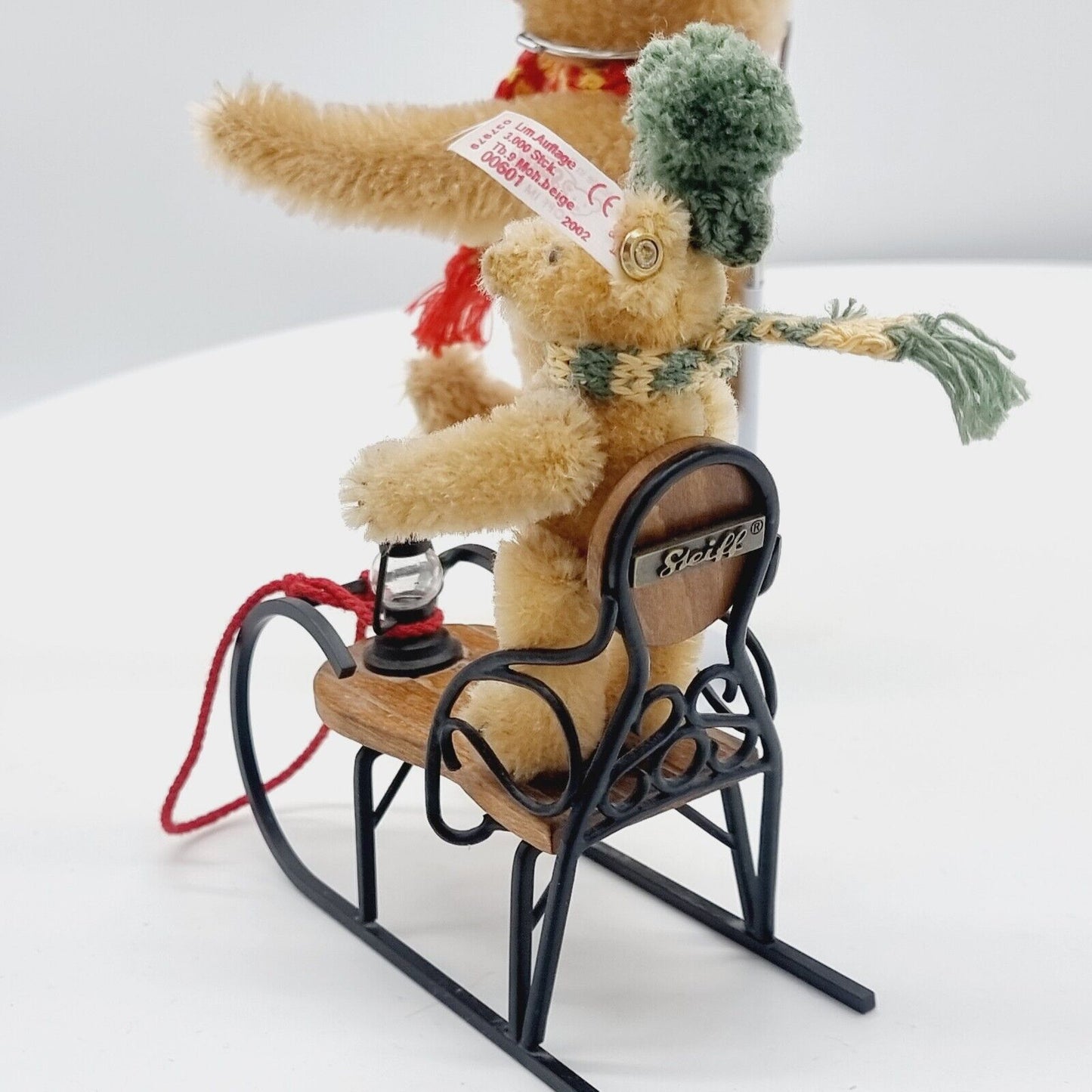 Steiff Weihnachtsschlitten Set 2002 037979 limitiert 3000 aus 2002 16cm