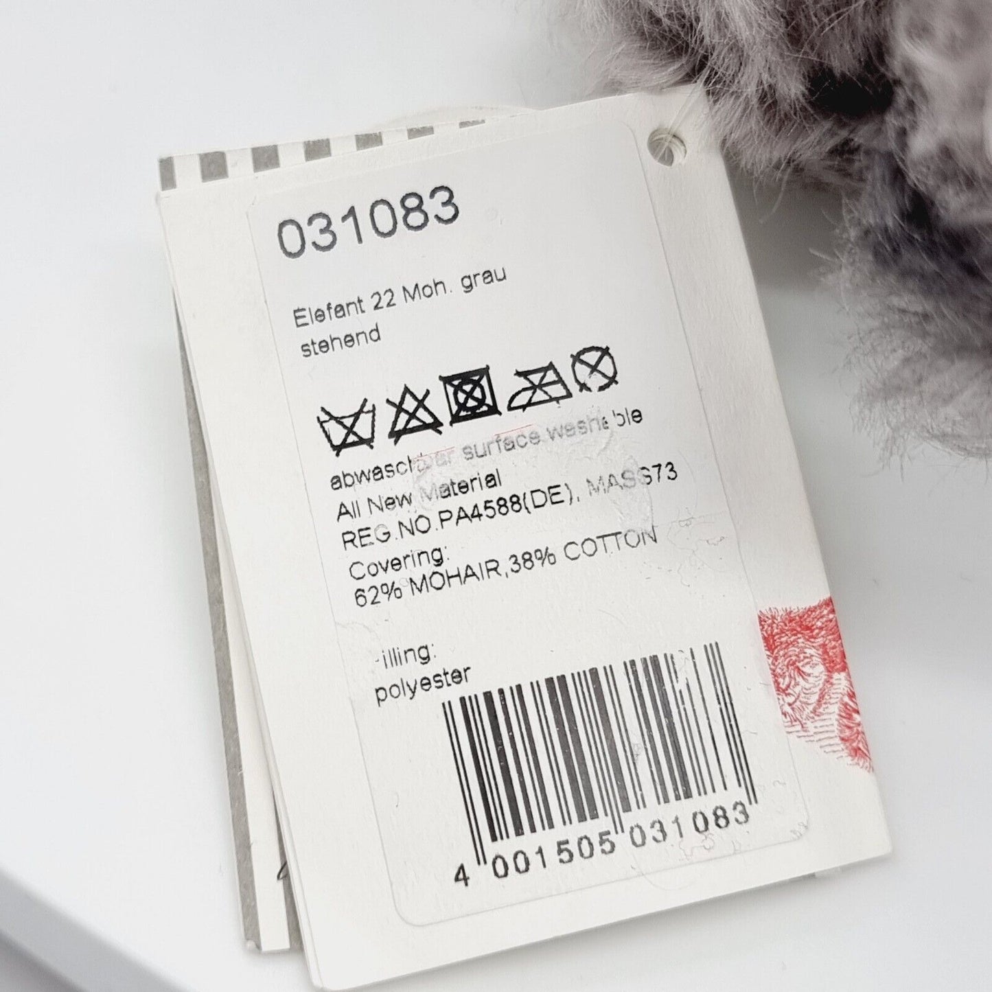 Steiff 031083 Elefant 22 cm Mohair