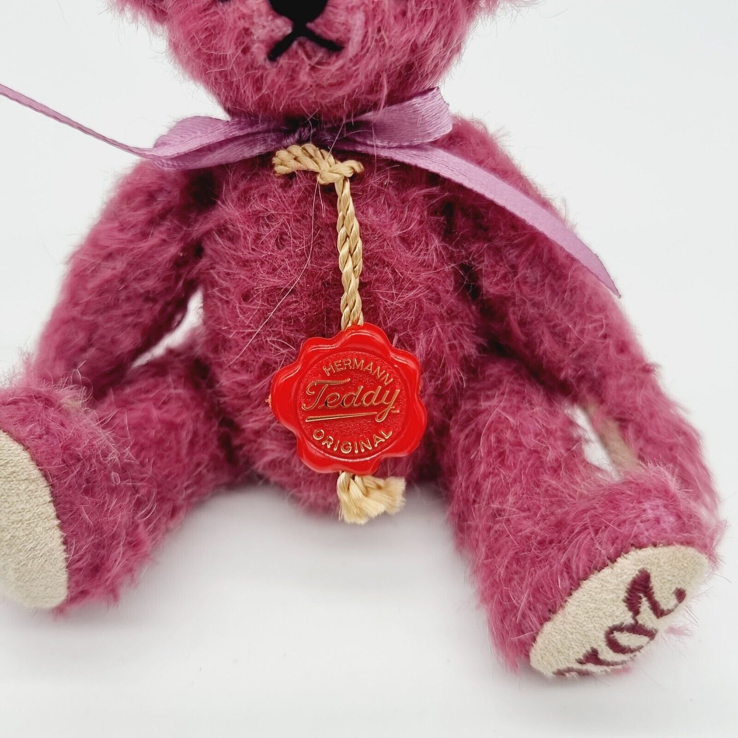 Hermann Teddy Original Jahresbär 2018 mit Schleife 12 cm Mohair