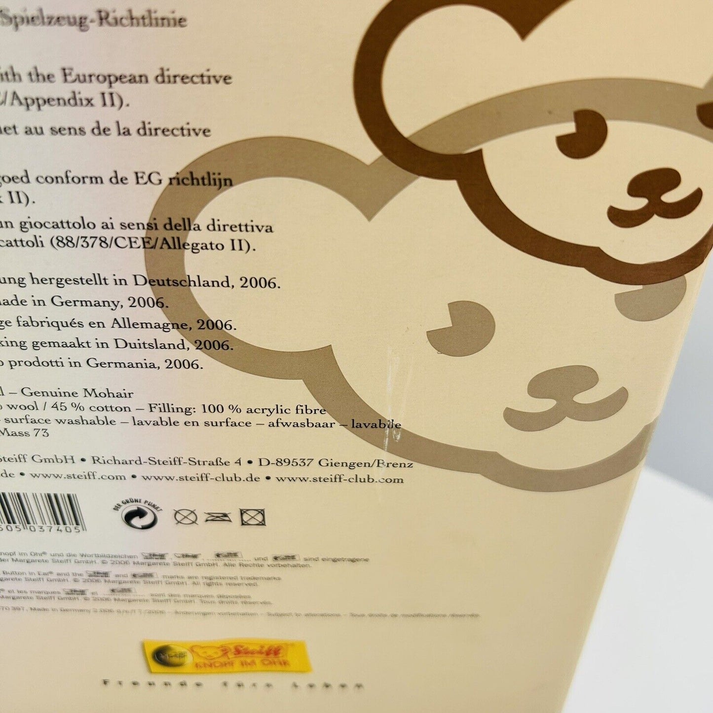 Steiff Teddybär Set mit Motorboot 037405 limitiert 2006 Mohair