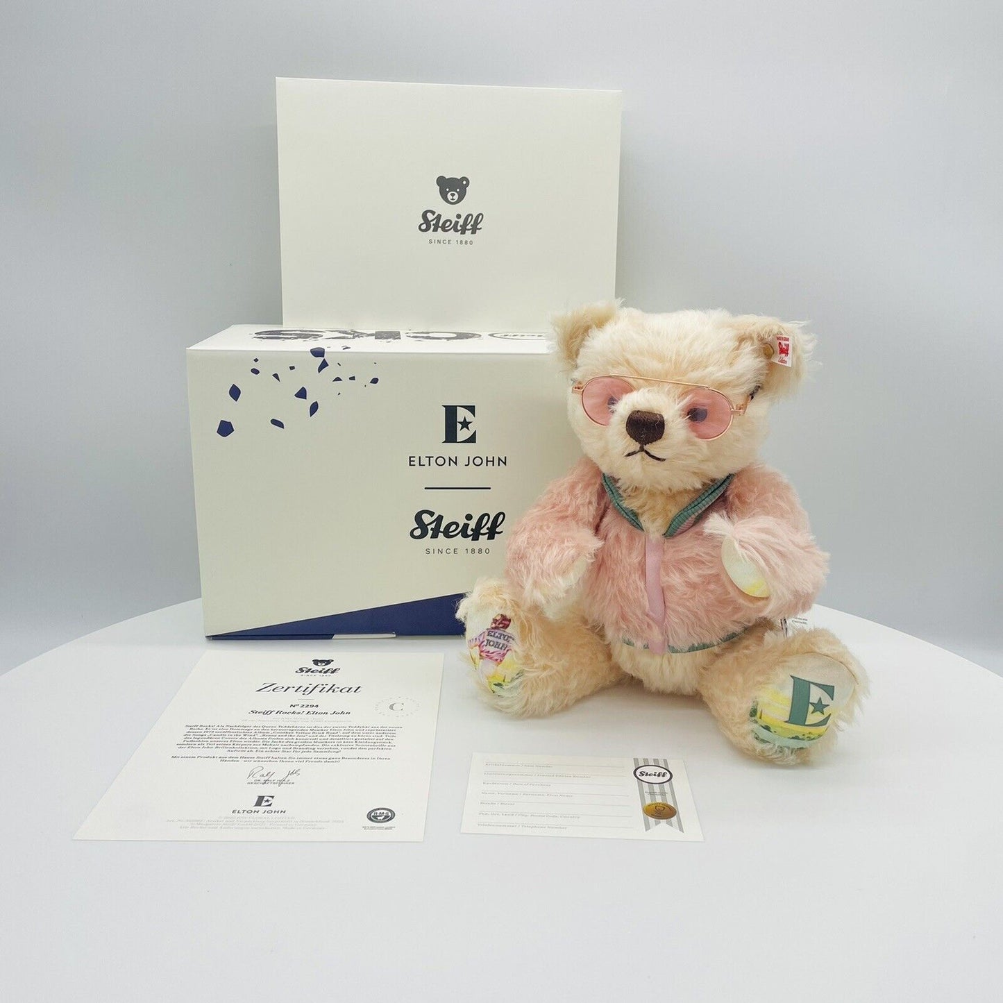 Steiff Teddybär Rocks! Elton John 355882 limitiert 3000 aus 2022 28cm