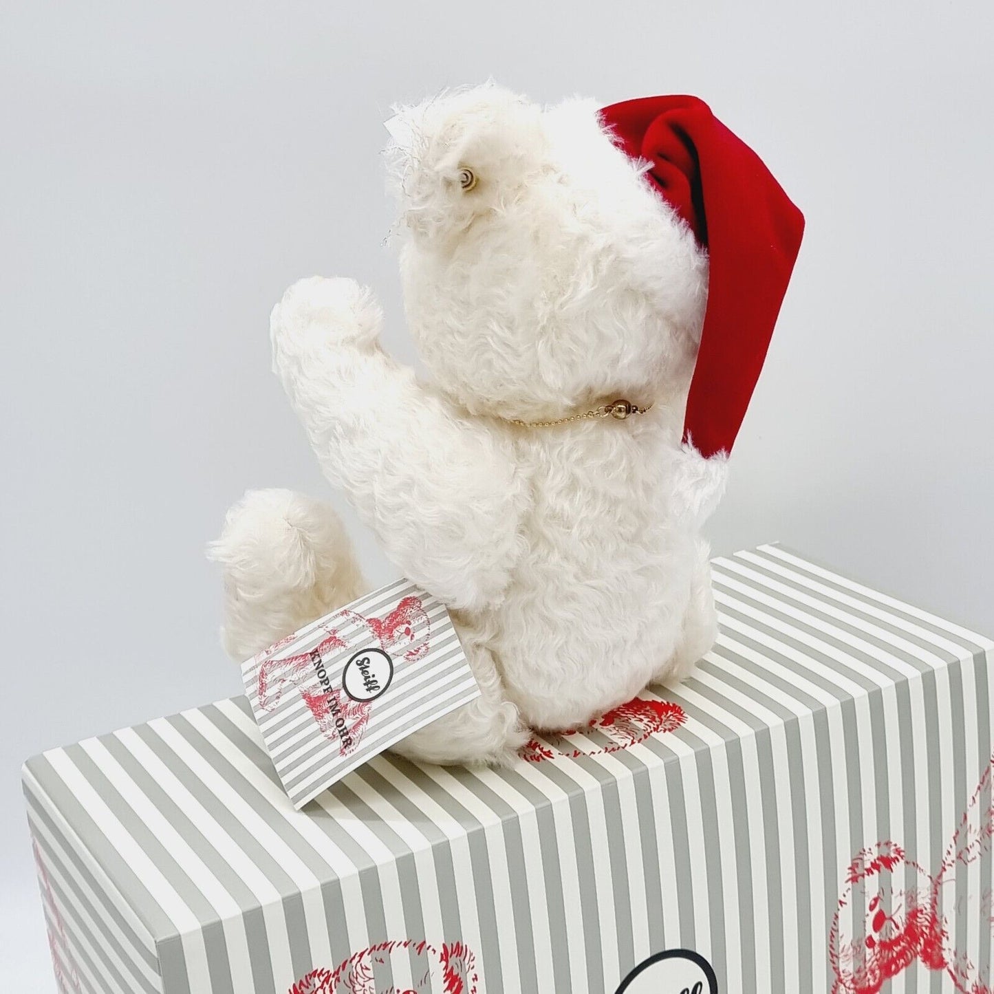 Steiff Teddybär Little Santa 2019 Crystal limitiert 1500 weiß 24 cm Mohair
