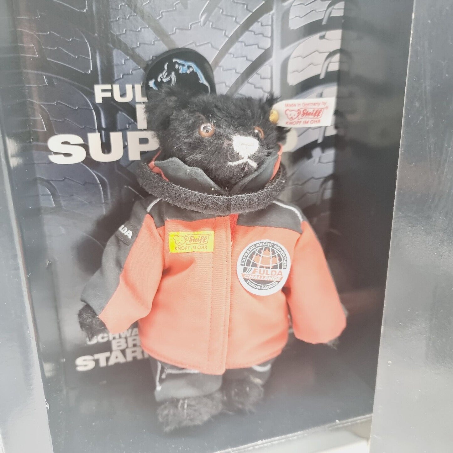 Steiff 995552 Fulda Teddybär Snowboarder Winter limitiert aus 2000 Mohair