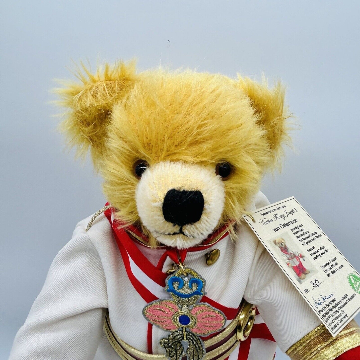 Hermann Coburg Teddybär Kaiser Franz Joseph limitiert 500 40 cm Mohair