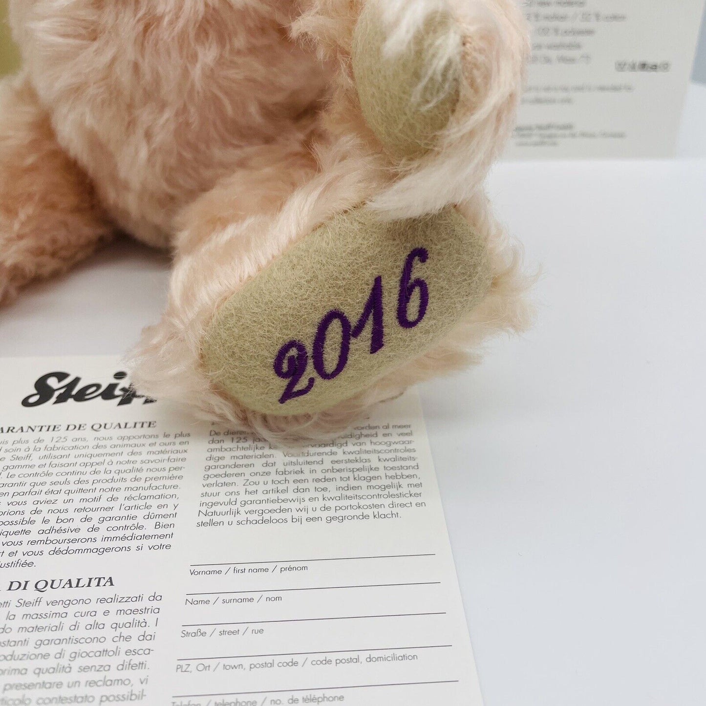 Steiff Teddybär Queen Elizabeth 90. Geburtstag 664984 limitiert 2016 28cm