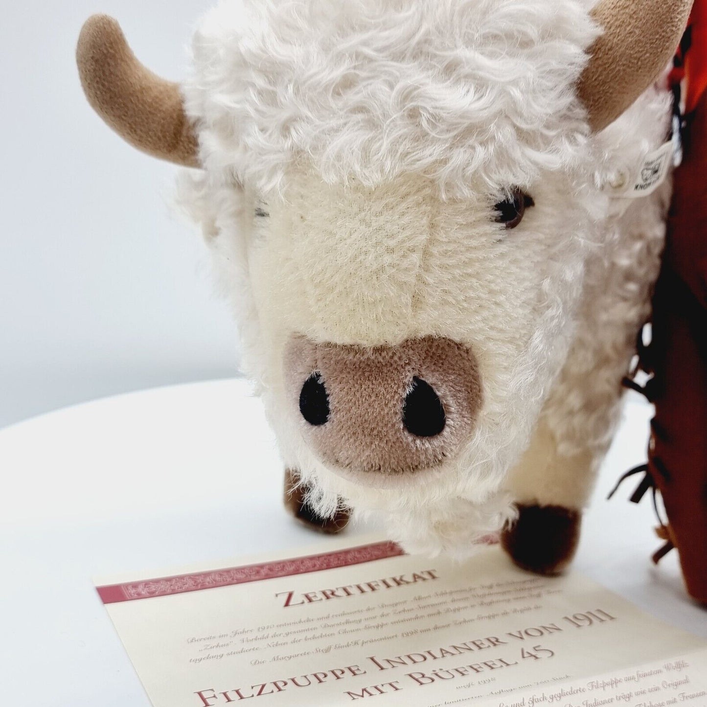Steiff Filzpuppe Indianer mit Büffel 45 cm aus 1998 limitiert auf 750 411762
