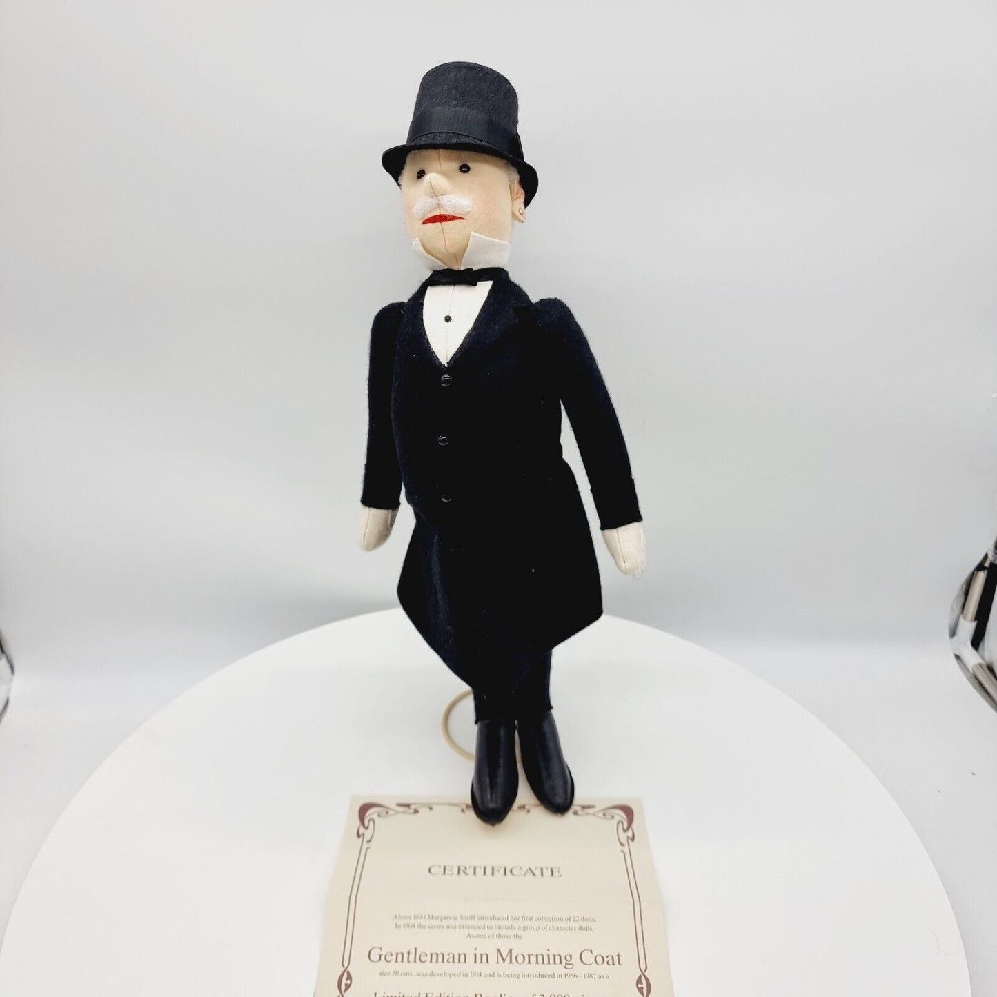 Steiff 9102/50 Filzpuppe Herr im Gehrock Replica 1914 limitiert 3000 aus 1986