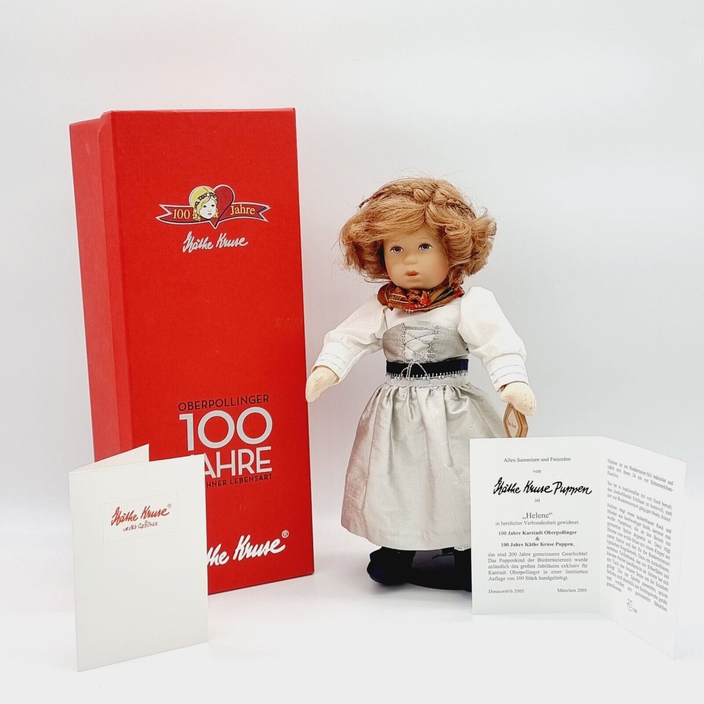 Käthe Kruse Puppe Helene 100 Jahre Oberpollinger limitiert 70/100 OVP 2005