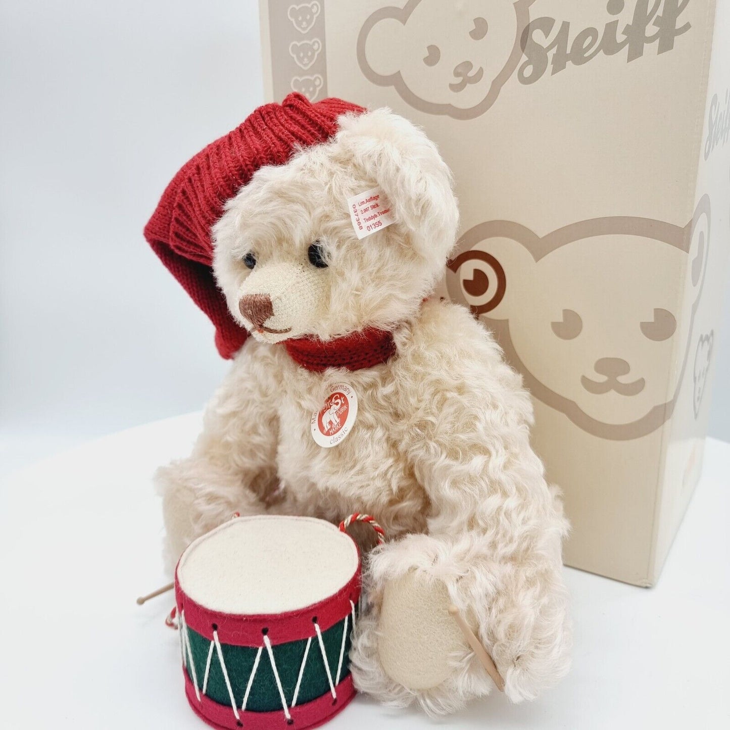 Steiff 037368 Teddybär Trommler limitiert 2007 aus 2007 30cm Mohair