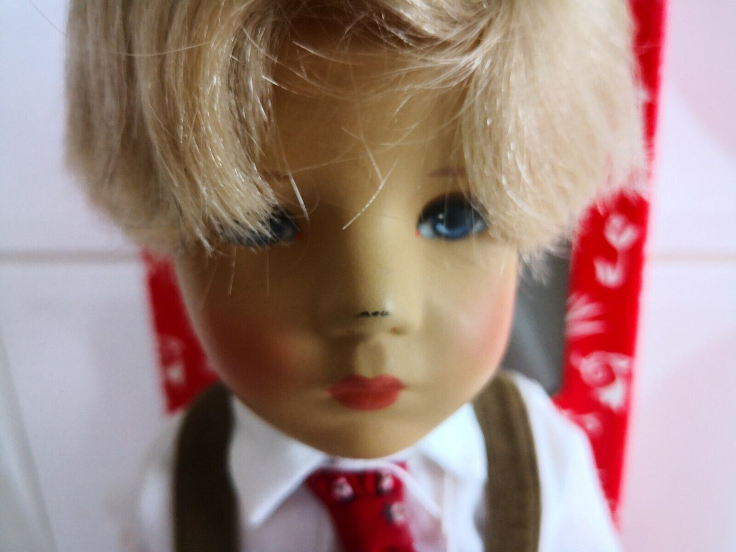 Käthe Kruse Puppe IX Fritzel blond 35 cm aus 1986 Donauwörth Lederschuhe