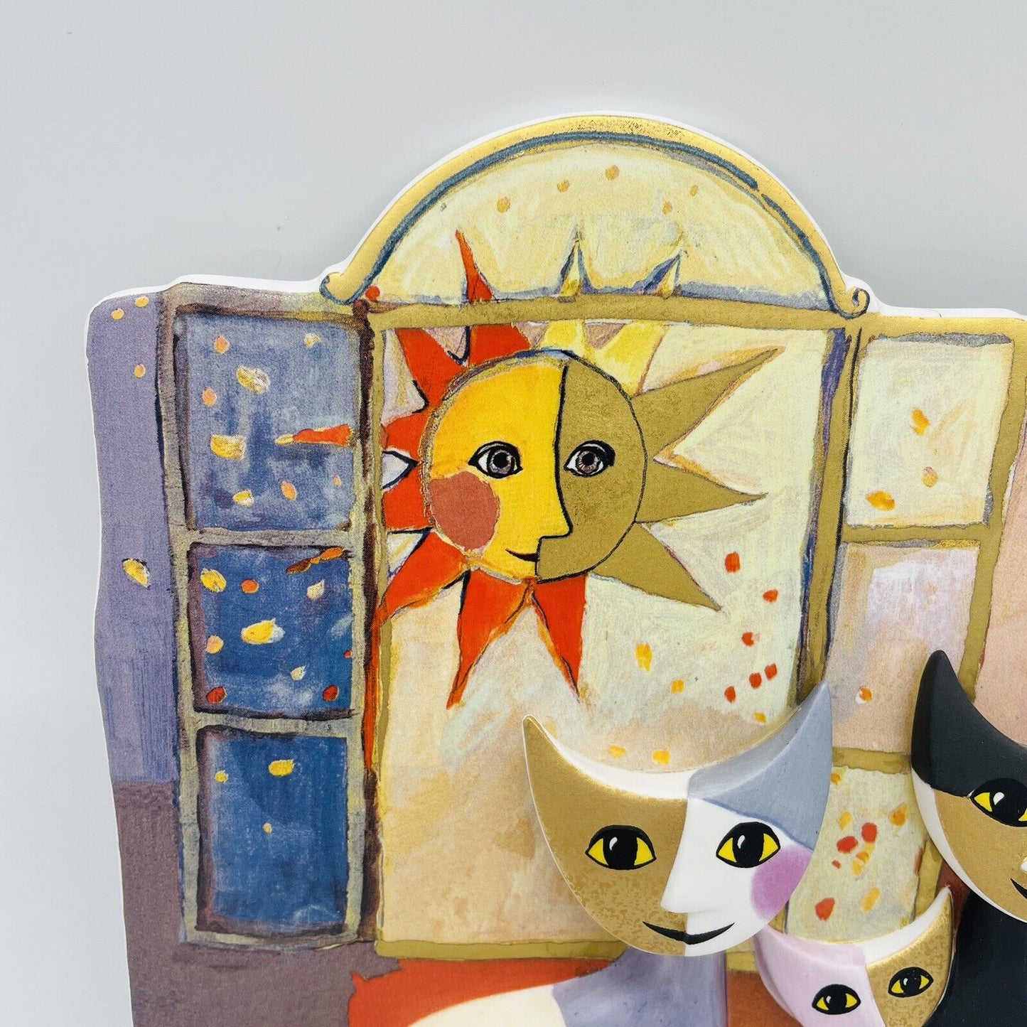 Goebel Rosina Wachtmeister Wandbild Katzen mit Sonne und Fenster