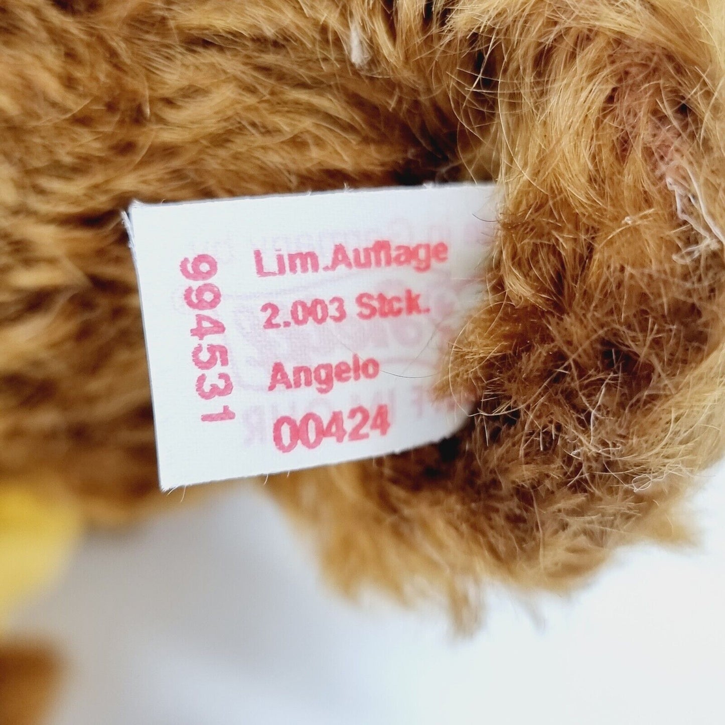 Steiff Angelo der Gelbe Engel ADAC 994531 Post Museums-Teddybär limitiert 2003