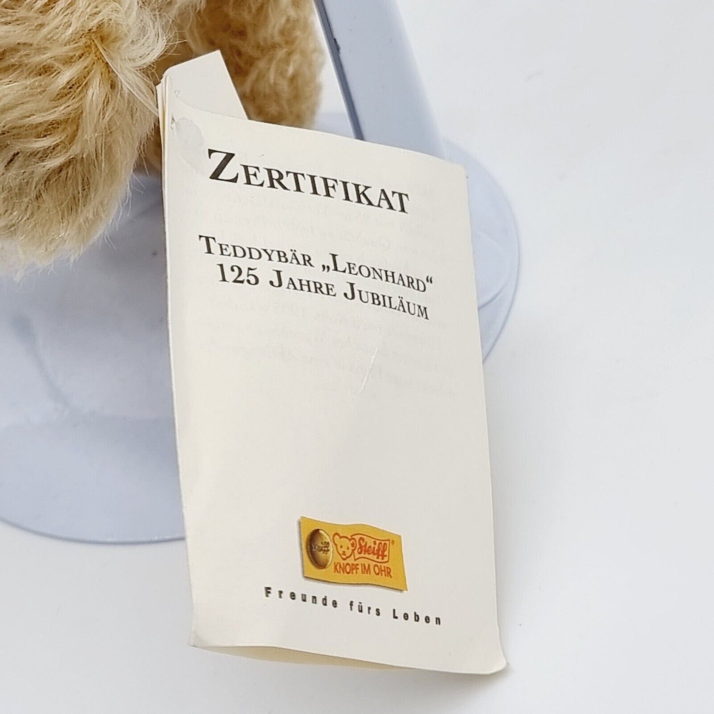 Nr. 111! Steiff 655746 Teddybär Leonhard 125 Jahre Jubiläum limitiert Gehstock