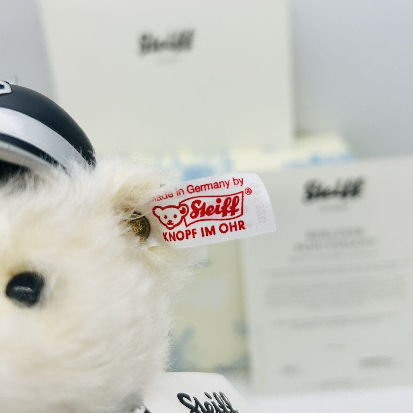 Steiff 657320 Teddybär Schutzmann limitiert 1000 aus 2011 23cm Mohair