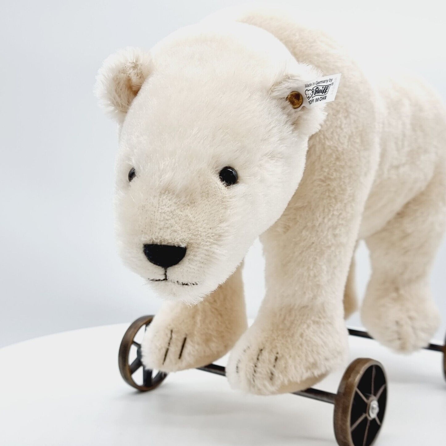 Steiff 400544 Polarbär auf Rädern limitiert 1000 aus 2006 Mohair 43 cm