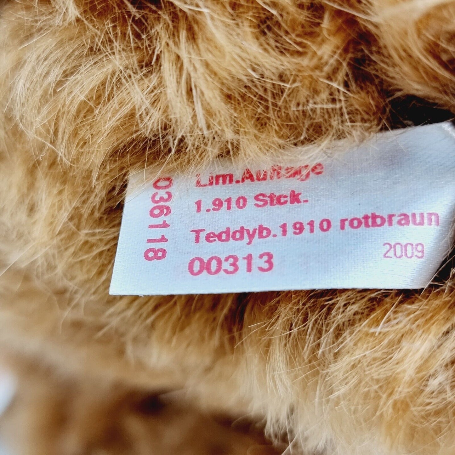 Steiff Classic Teddybär 1910 036118 limitiert 1910 aus 2009 35cm Mohair