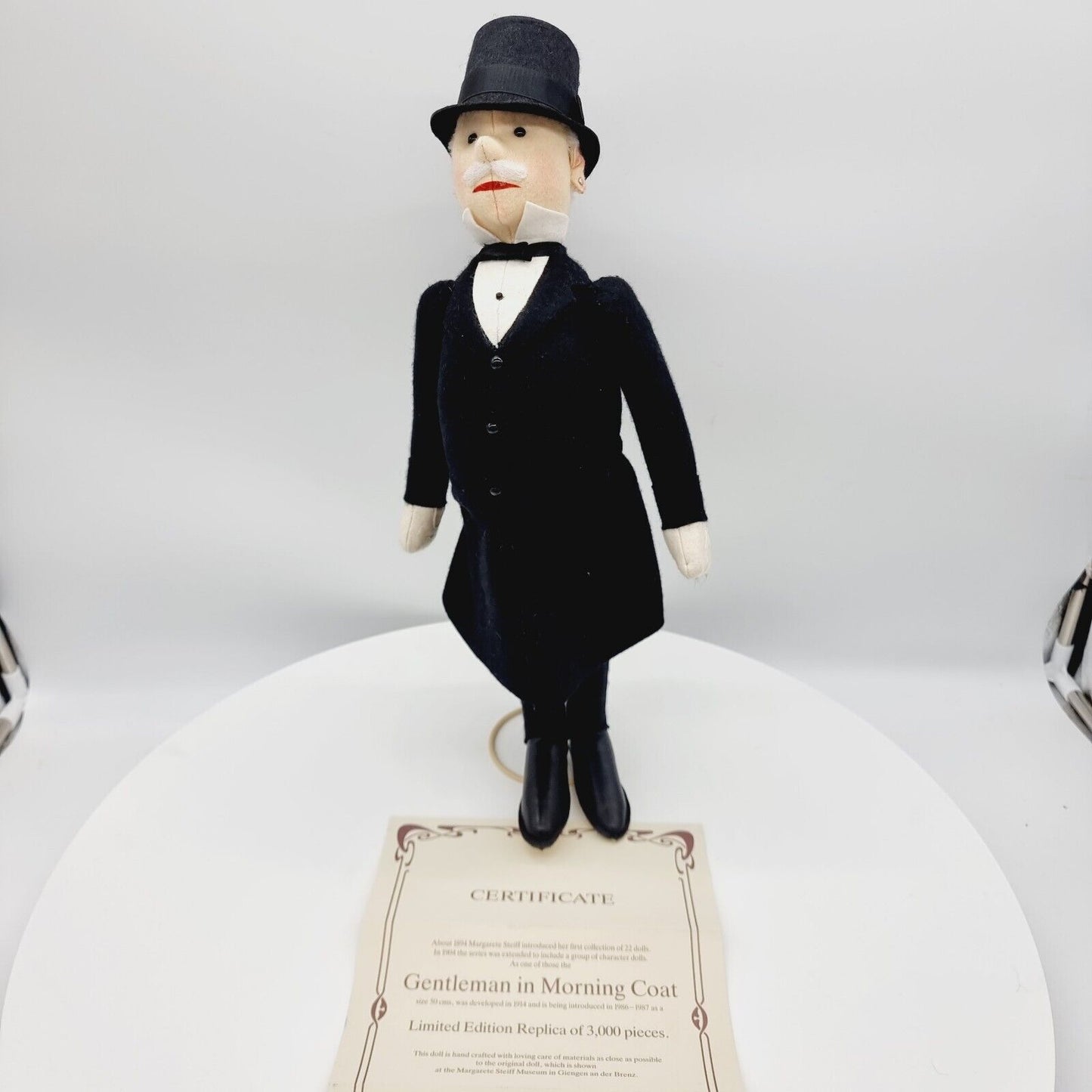 Steiff 9102/50 Filzpuppe Herr im Gehrock Replica 1914 limitiert 3000 aus 1986
