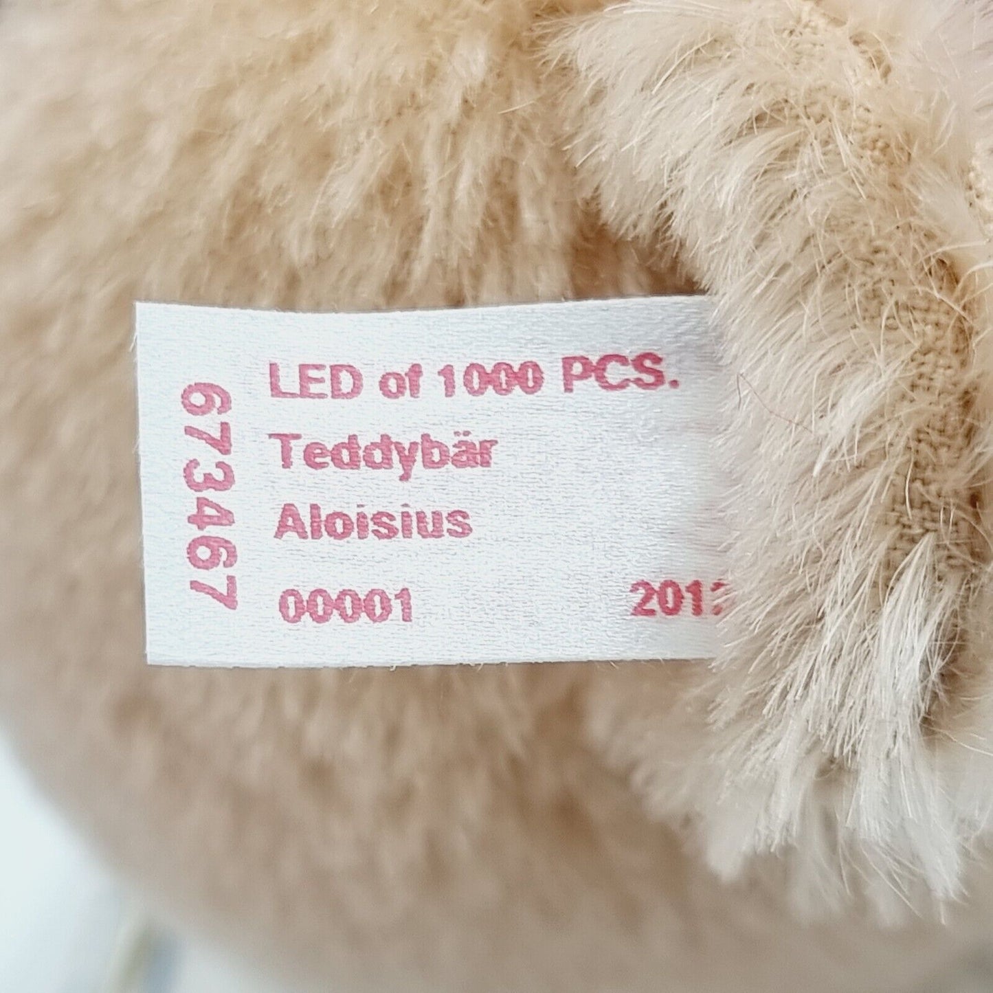 Nr. 1! - Steiff Teddybär Aloisius 673467 honig 29 cm limitiert Jahr 2012 OVP
