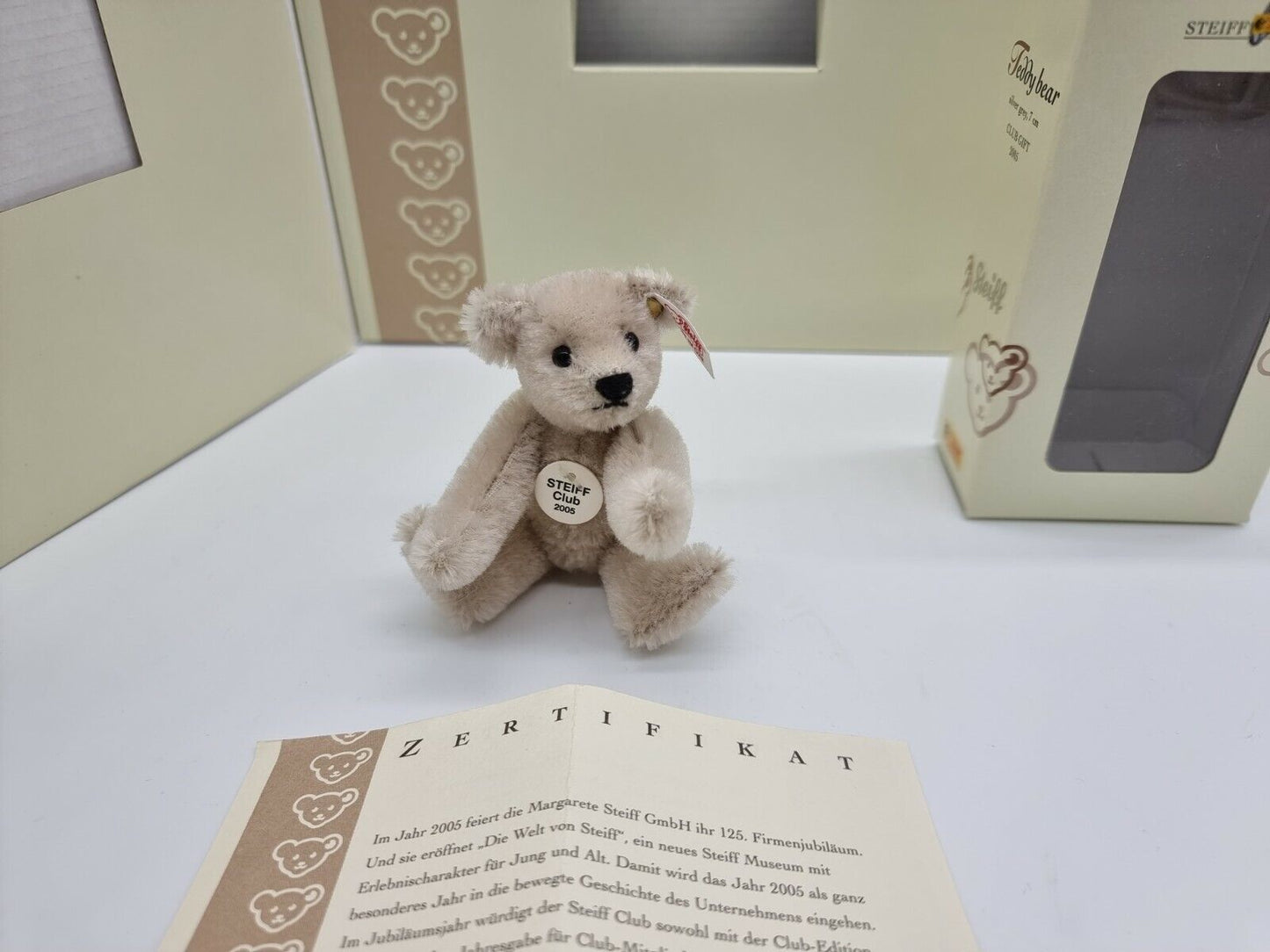 Steiff Club Jahresgeschenk Teddybären limitiert Zertifikat OVP Sammler 2005