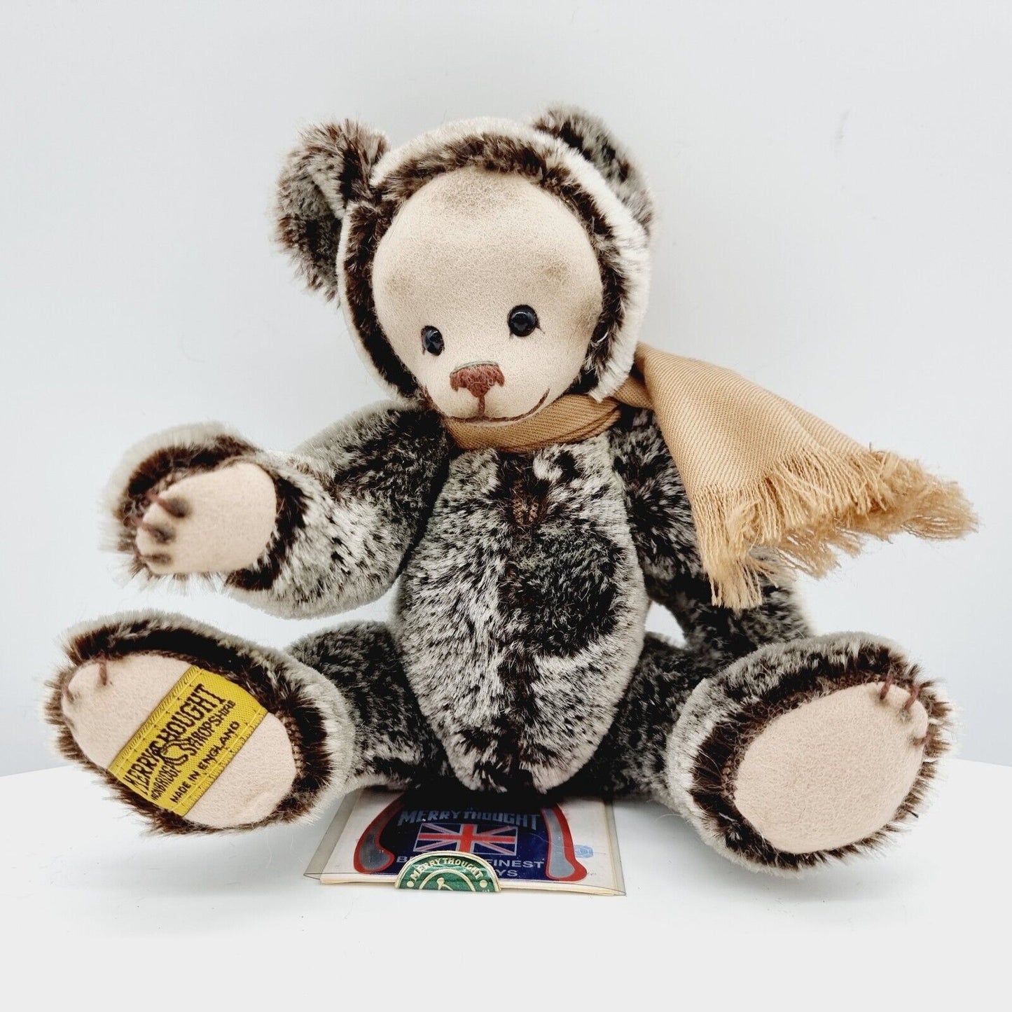 Merrythought Teddybär Pippin Geformter Gesichtsbär limitierte Auflage 312/1000