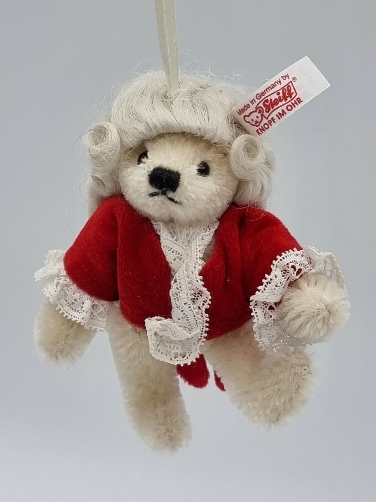 Steiff Teddybär Mozart Ornament 656392 9 cm Knopf Fahne limitiert auf 2006 Stk.