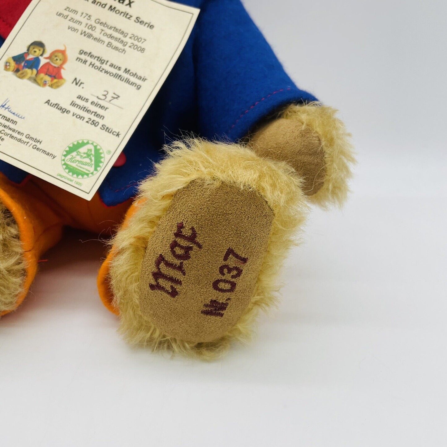 Hermann Coburg Max aus Max und Moritz limitiert 250 Mohair