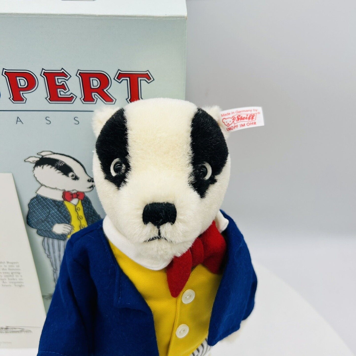 Steiff 653636 Bill Badger aus Rupert limitiert 1500 aus 2010 28 cm Alpaca