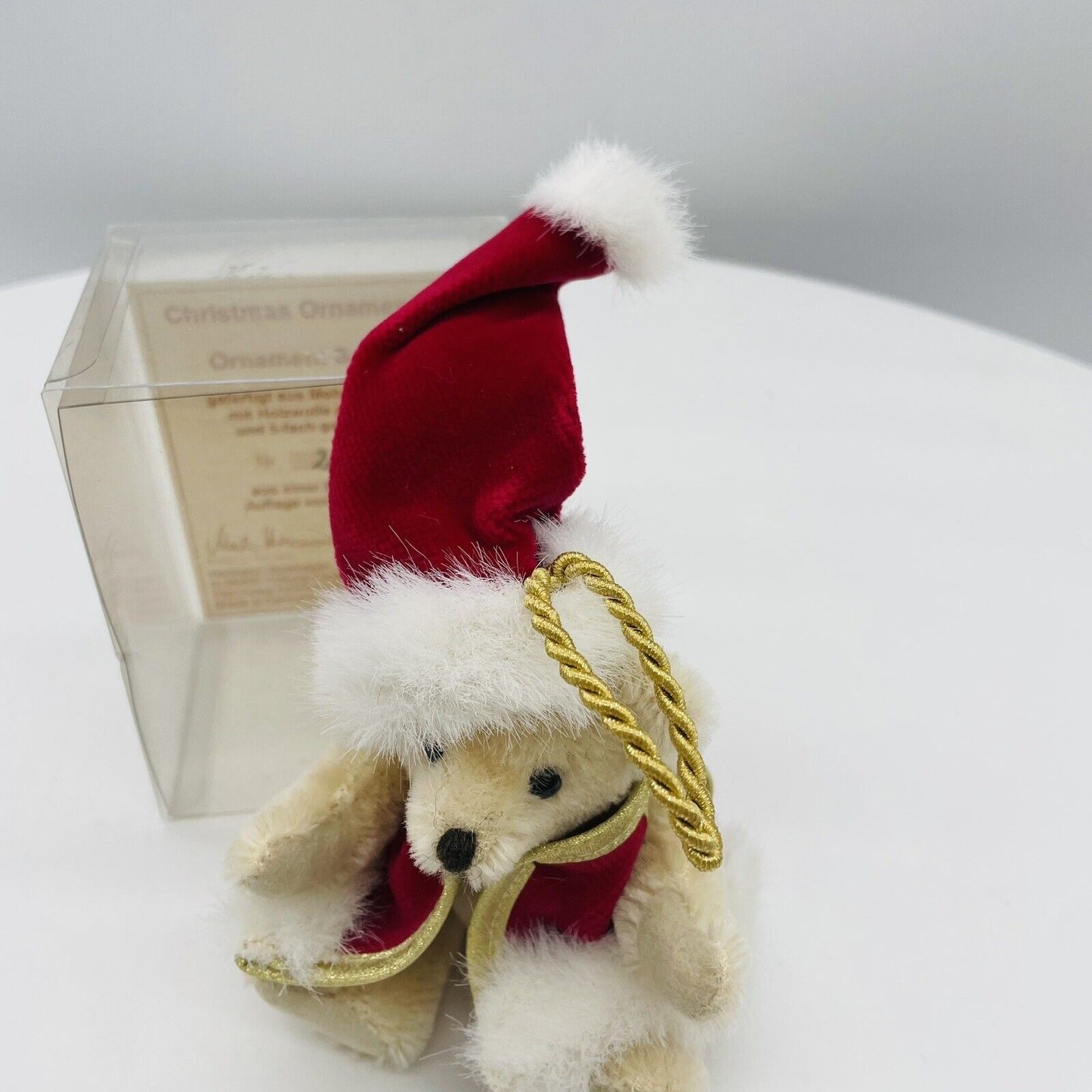 Hermann Coburg Teddybär Ornament Santa limitiert 500 11cm Mohair