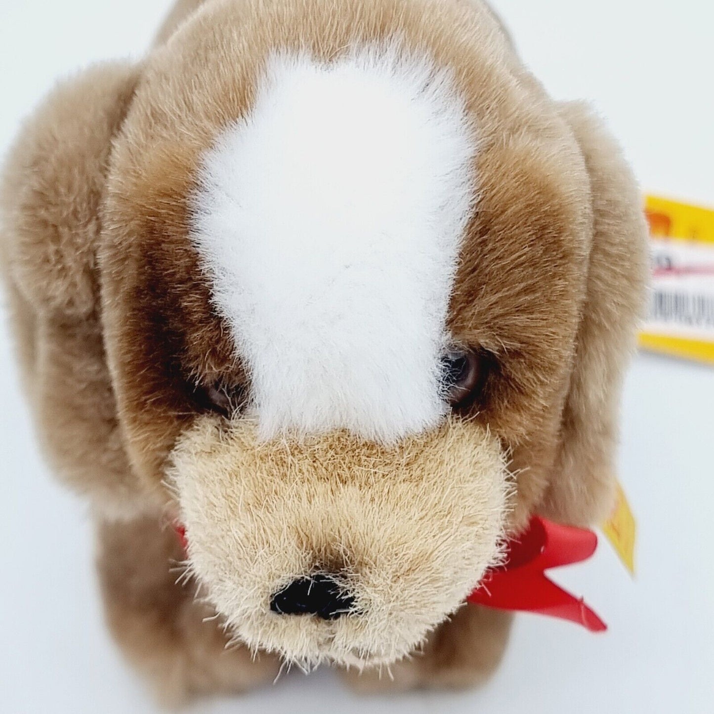 Steiff Hund Bernie 081767 16 cm braun mit roter Schleife