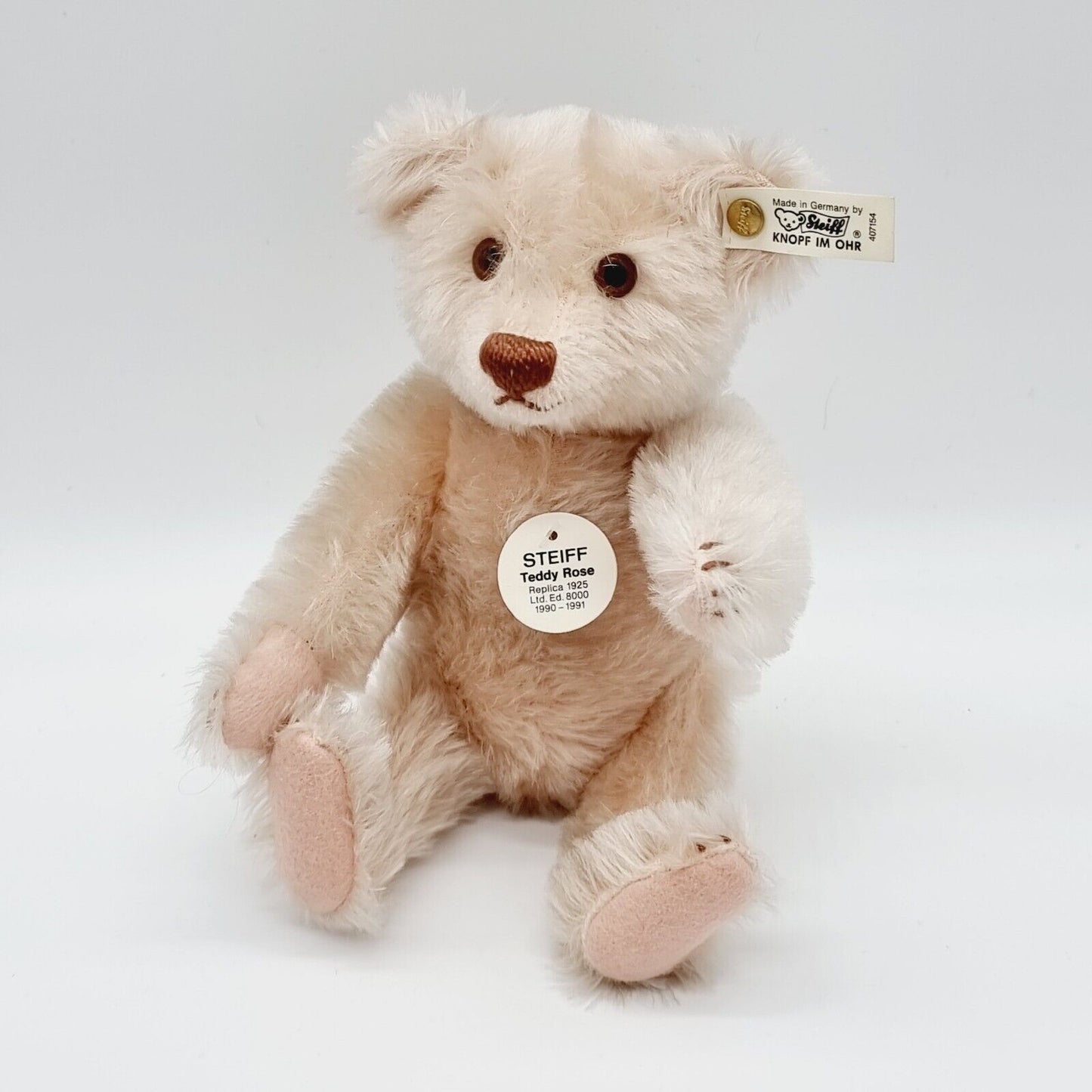 Steiff TeddyBär 407154 Rose 25 cm. Mit Ovp & Zertifikat. Top Zustand