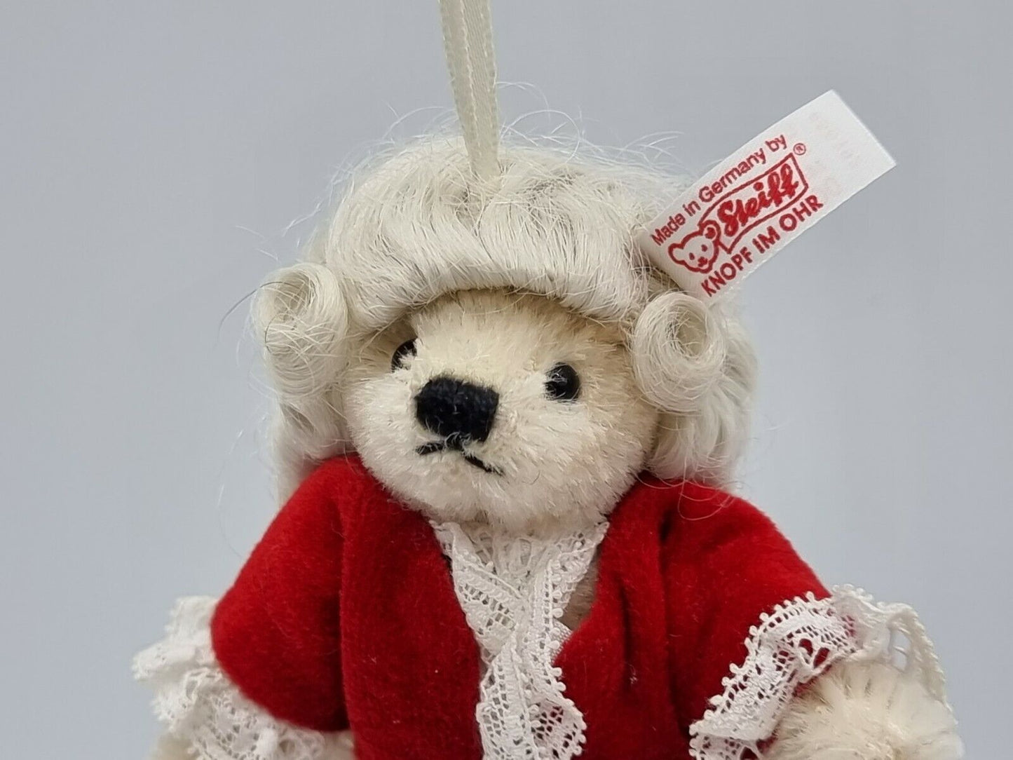 Steiff Teddybär Mozart Ornament 656392 9 cm Knopf Fahne limitiert auf 2006 Stk.