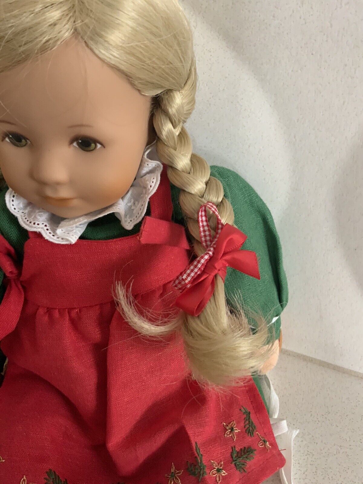 Käthe Kruse Puppe Glückskind mit Herz aus Stroh 37 cm - Rarität für Sammler