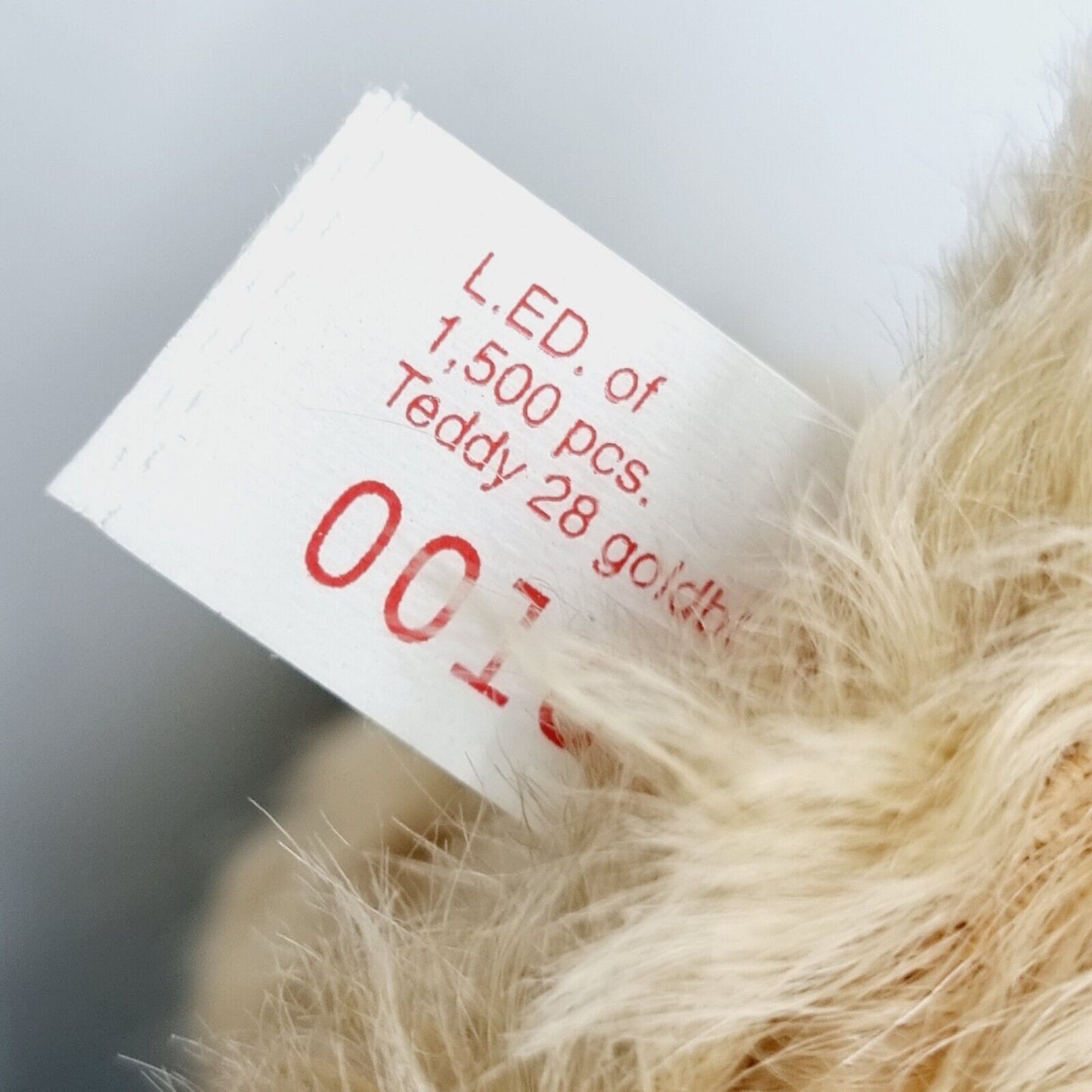 Steiff 666155 Polizei Kommissar Teddybär limitiert 1500 Jahr 2000 Uniform