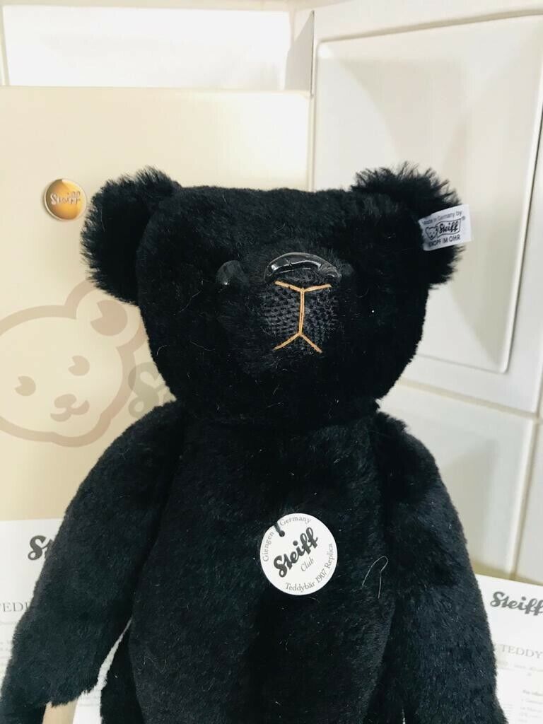 Steiff 420825 Teddy 40cm Club Bär 2008 schwarz Limited Zertifikat OVP limitiert