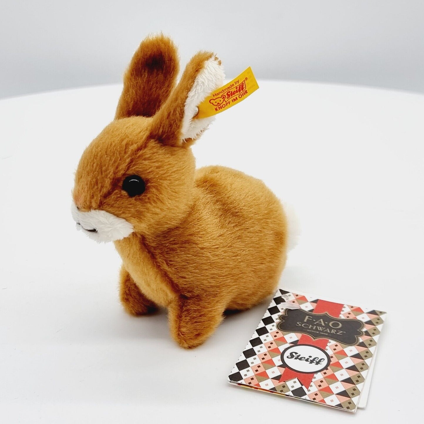 Steiff 683503 Hase goldbraun sitzend für FAO Schwarz 11 cm Plüsch