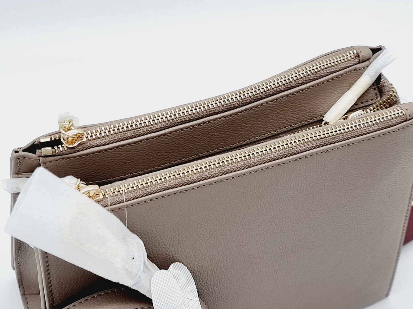 Aigner Handtasche Lana Taupe Leder Umhängetasche Bag Neu Umhängetasche