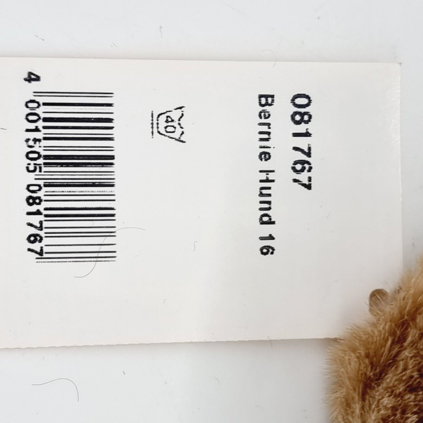 Steiff Hund Bernie 081767 16 cm braun mit roter Schleife