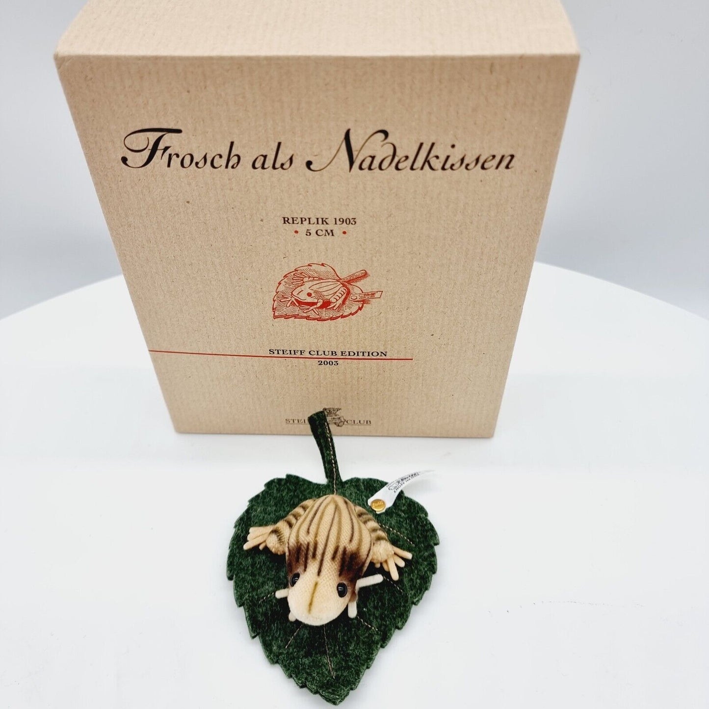Steiff 420368 Frosch als Nadelkissen Replica 1903 limitiert aus 2003 5 cm