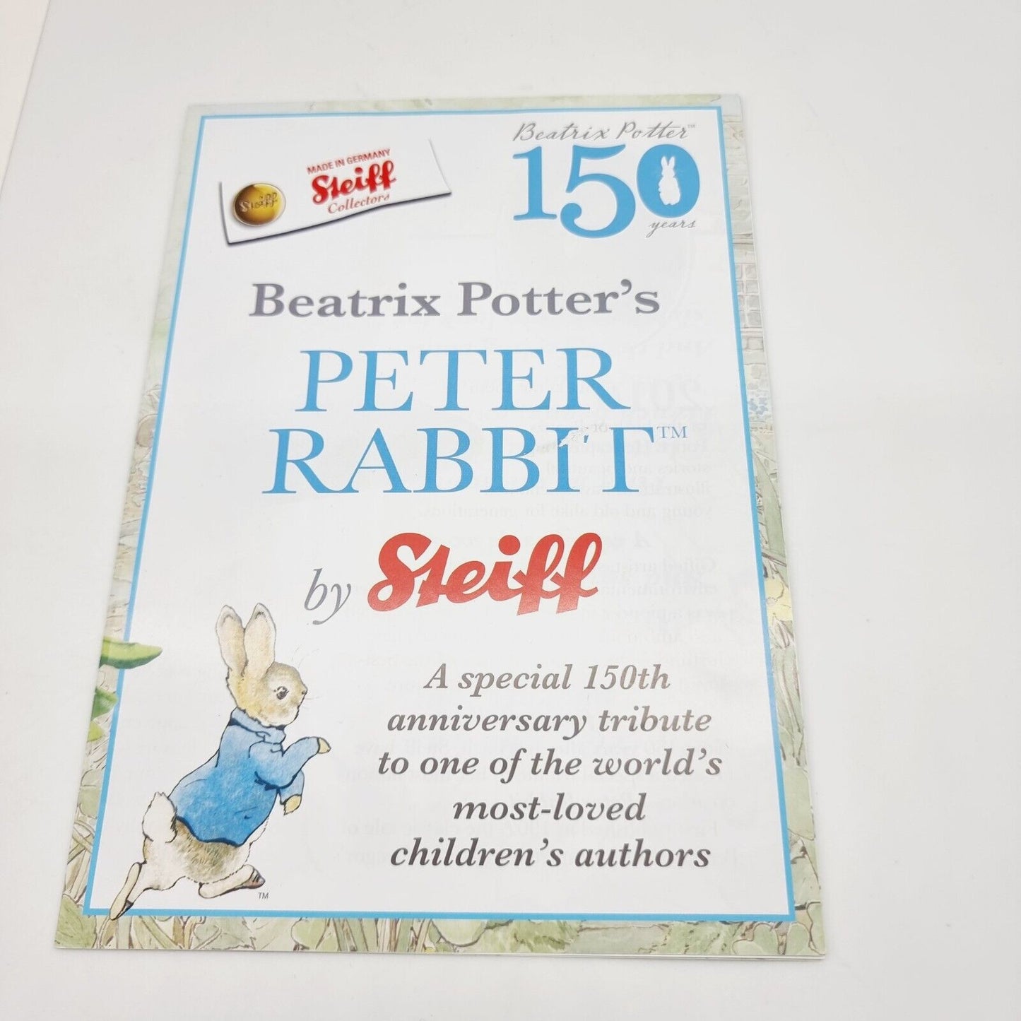Steiff 690051 Peter Rabbit 26 cm Danbury Mint Beatrix Potter limitiert auf 5000